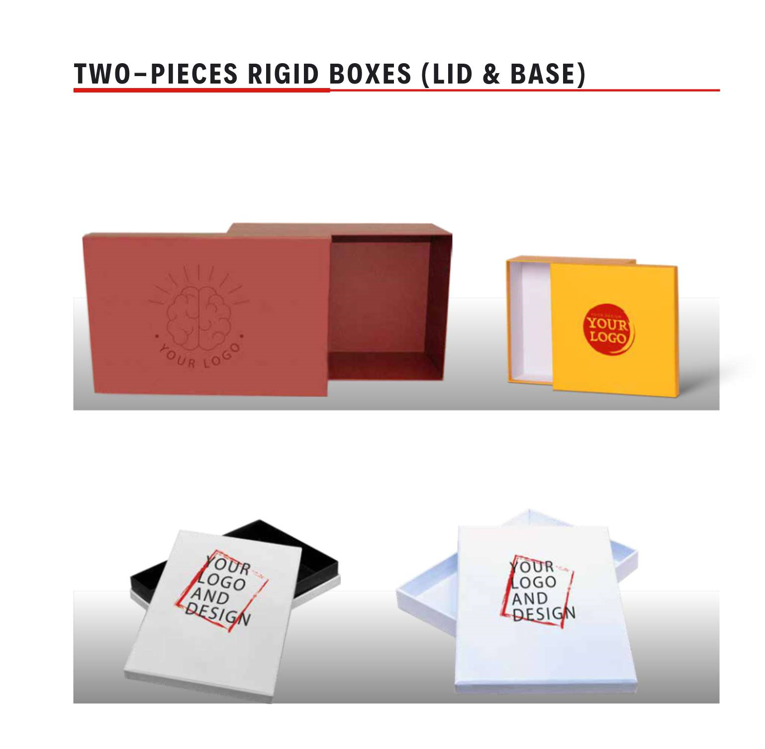 two pieces rigid boxes